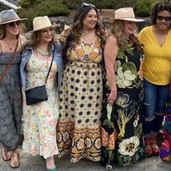 Farm Rio Natural Tropical Sunshine V-neck Maxi Dress 3X - Picture 12 of 16